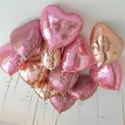 Розовые Сердца 18' под потолок 12 штук 576
