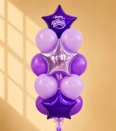 {{photo.Alt || photo.Description || 'Фонтан шаров Happy Birthday сиреневый со звездами'}}