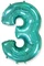 Цифра "3" Тиффани 102 см купить в СПб с доставкой